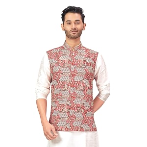 Studio Shringaar Mens Nehru Jacket Waist Coat