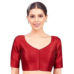 Studio Shringaar Womens Brocade Half Sleeve Bright