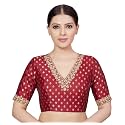 Studio Shringaar Women39s Brocade Embroidered V-Neck Readymade