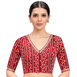 Studio Shringaar Womens Cotton Bandhni Printed