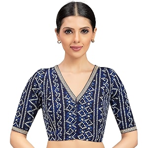 Studio Shringaar Womens Cotton Bandhni Printed