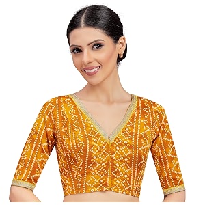 Studio Shringaar Womens Cotton Bandhni Printed