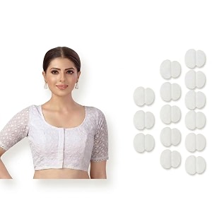 Studio Shringaar Womens Cotton Half Sleeves Chikankari