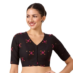 Studio Shringaar Womens Cotton Multicoloured Ikat Readymade
