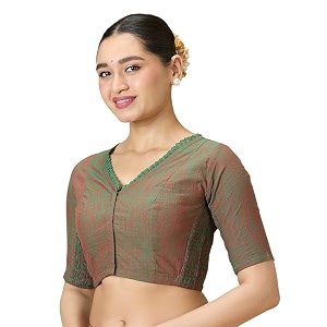 Studio Shringaar Womens Handloom Cotton Side Stretchable