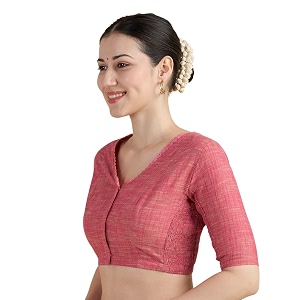 Studio Shringaar Womens Handloom Cotton Side Stretchable