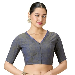 Studio Shringaar Womens Handloom Cotton Side Stretchable