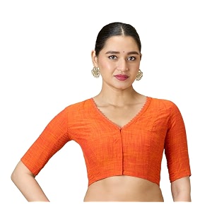 Studio Shringaar Womens Handloom Cotton Side Stretchable
