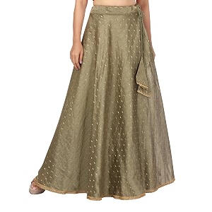 Studio Shringaar Womens Polyester Maxi Skirt