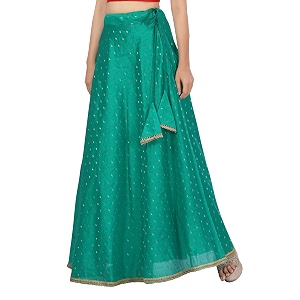 Studio Shringaar Womens Polyester Maxi Skirt