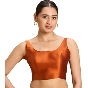 Studio Shringaar Womens Polyester Sleeveless Satin Padded