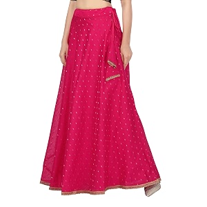 Studio Shringaar Womens Polyester Maxi Skirt