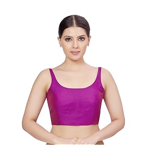 Studio Shringaar Womens Polyester Sleeveless Satin Padded