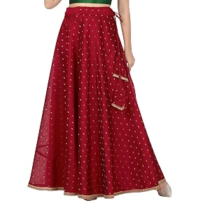 Studio Shringaar Womens Polyester Maxi Skirt