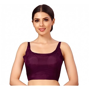 Studio Shringaar Womens Polyester Sleeveless Satin Padded