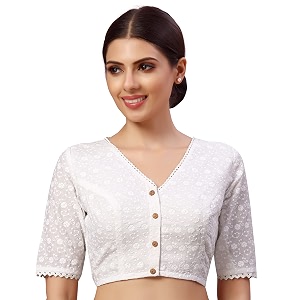 Studio Shringaar Womens Readymade Natural Cotton Elbow