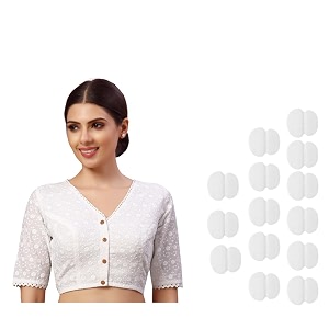 Studio Shringaar Womens Readymade Natural Cotton Elbow