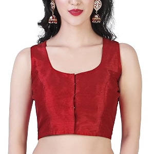 Studio Shringaar Womens Readymade Polyester Sleeveless Saree