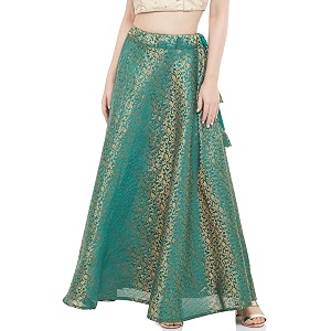 Studio Shringaar Womens Polyester Maxi Benaras Brocade