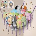 Stuffed Animal Hammock Corner,55 Inch Large No Drilling Plushie Net,Purple