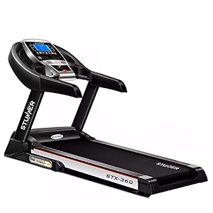 stx-360 20 hp 40 hp peak motorised treadmill with auto inclination amp auto lubrication system mp3 smart phone app for cardio workout at home free installation assistance