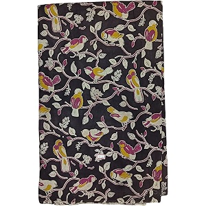 kalamkari printed cotton unstitched blouse kurthi long frock fabric material for women