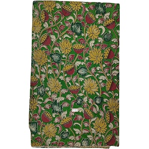 kalamkari printed cotton unstitched blouse kurthi long frock fabric material for women