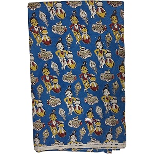 kalamkari printed cotton unstitched blouse kurthi long frock fabric material for women