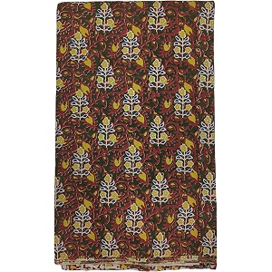 kalamkari printed cotton unstitched blouse kurthi long frock fabric material for women