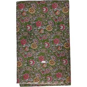 kalamkari printed cotton unstitched blouse kurthi long frock fabric material for women