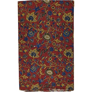 kalamkari printed cotton unstitched blouse kurthi long frock fabric material for women