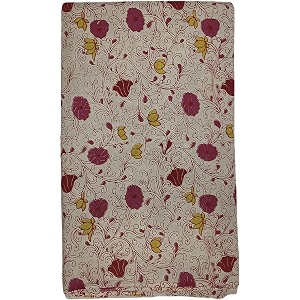 kalamkari printed cotton unstitched blouse kurthi long frock fabric material for women