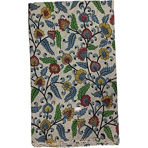 kalamkari printed cotton unstitched blouse kurthi long frock fabric material for women