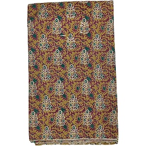 kalamkari printed cotton unstitched blouse kurthi long frock fabric material for women
