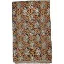 Kalamkari Printed Cotton Unstitched Blouse, Kurthi, Long frock fabric material for women