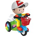 Stunt Tricycle Bump and Go Toy with 4D Lights, Dancing Toy, Battery Operated Toy Plastic for Boys Girls - Multi Color