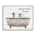 Stupell Industries 'Never Too Many Bubbles Dogs', Framed Giclee Art, Gray, 14 x 11 Inches, Easy to Hang and Sturdy, Made in USA, by Lori Deiter