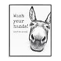 Stupell Industries 'Wash Your Hands Donkey Quote'| Framed Giclee Art