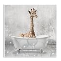 Stupell Industries Baby Giraffe Bath Time Cute Animal Design 0.50" x 12.00"