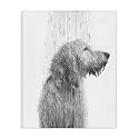 Stupell Industries Dog Bathroom Splash, 24 x 30 Inch Canvas Wall Art