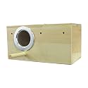 Sturdy Nest Box - Cage Attachment, Hinged Lid, Perching Ledge - for Sugar Glider, Squirrel, Rat, Finch, Parakeet, Lovebird, Parrotlet, Lovebird, Canary, Cockatiel, Other Birds &amp; Small Pets (Large)