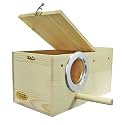 Sturdy Nest Box (M) - Cage Attachment, Hinged Lid, Perching Ledge - for Sugar Glider, Squirrel, Rat, Finch, Parakeet, Lovebird, Parrotlet, Lovebird, Canary, Cockatiel, Other Birds &amp; Small Pets