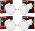 Sturlite Eco LYF 8W (3 in1) Round LED Downlight - (Pack of 4) Ceiling Light Ceiling Lamp (White)