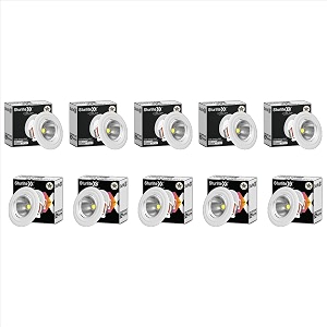 sturlite radeon 3w led spotlight 3000k warm white color temperature 36mm-cutout amp compact design ceiling ligh cri tech with high voltage protection downlight - pack of 10