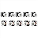 Sturlite Radeon 3W LED Spotlight| 3000K Warm White Color Temperature| 36mm-Cutout &amp; Compact Design Ceiling Ligh| CRI Tech With High Voltage Protection Downlight - Pack of 10