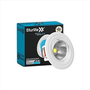 sturlite radeon 3w led spotlight blue light color 36mm-cutout amp compact design ceiling ligh cri tech with high voltage protection downlight - pack of 1