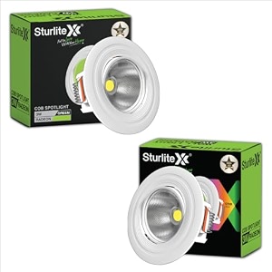 sturlite radeon 3w led spotlight blue light color 36mm-cutout amp compact design ceiling ligh cri tech with high voltage protection downlight - pack of 2