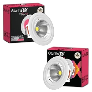sturlite radeon 3w led spotlight pink light color 36mm-cutout amp compact design ceiling ligh cri tech with high voltage protection downlight - pack of 2