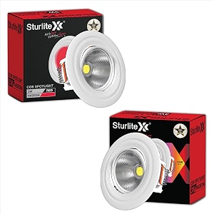 sturlite radeon 3w led spotlight red light color 36mm-cutout amp compact design ceiling ligh cri tech with high voltage protection downlight - pack of 2