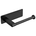 STWWO Toilet Paper Holder Self Adhesive, Longer Adhesive Base, Matte Black